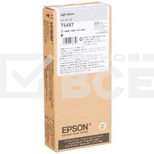 Картридж EPSON C13T54X700 LIGHT черный (350 мл.) для SureColor SC-P6000, SC-P7000, SC-P7000V, SC-P8000, SC-P9000, SC-P9000V