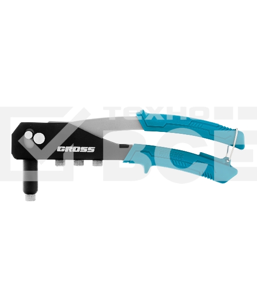 Заклепочник ручной Gross 260 мм, заклепки 2,4-3,2-4,0-4,8 мм