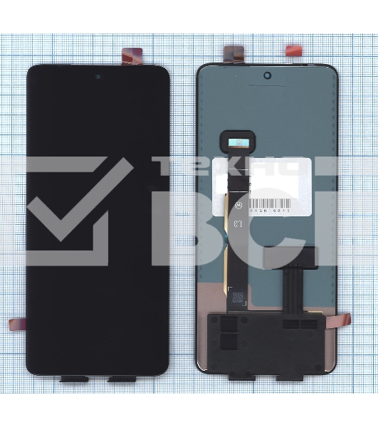 Дисплей для Motorola Edge 40 в сборе с тачскрином черный