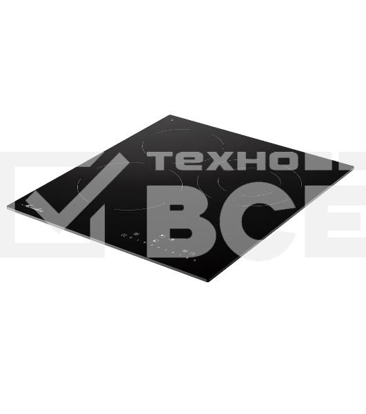 Варочная панель Monsher, Hi-Light, High-Tech, 45 см, 9 уровней мощности, блокировка управления, автоматическое отключение, таймер, слайдерное управление, черный