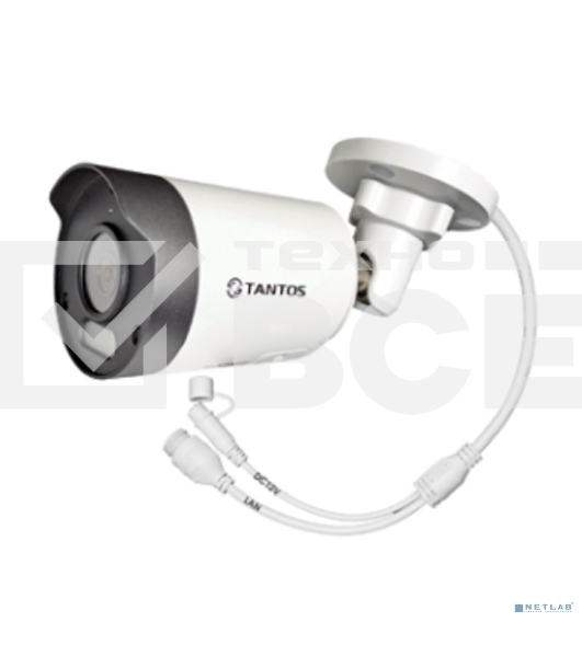 Видеокамера IP уличная Tantos TSi-Pe25FP 2 мегапиксельная с фиксированным объективом и питанием PoE