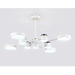 Люстра светодиодная на штанге Ambrella light FL51627/9+4 WH/FGD белый/золото 132W 3000-6000K D850*370 (без ПДУ), фото8