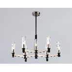 Люстра Ambrella light LH55503/9 SN/BK/CL сатин никель/черный/прозрачный E14*9 max 40W D760*760, фото7