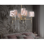 Люстра Ambrella light LH72381/6 BS/GR латунь/серый E14*6 max 40W D690*705, фото 1