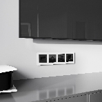 Накладка для двойной розетки Еthernet RJ-45 (черный акрил), фото3
