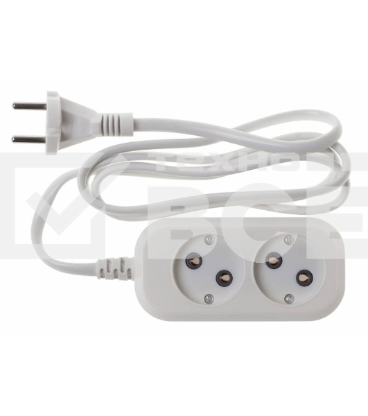 Сетевой удлинитель Buro BU-PSL2.1/W 1.5м (2 розетки) белый (пакет ПЭ)