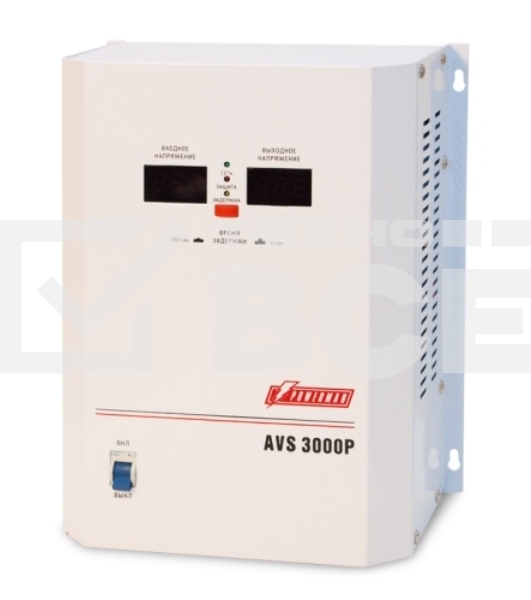 Стабилизатор напряжения Powerman AVS-P Voltage Regulator 3000VA, Digital Indication, Wall Mount, Hardwire Input/Output, 230V, 1 year warranty, White