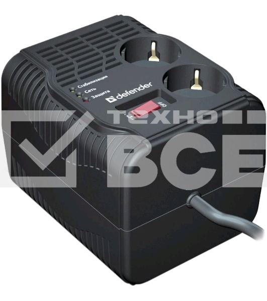 Стабилизатор, Defender AVR Typhoon 1000 максимальная мощность 320 Вт