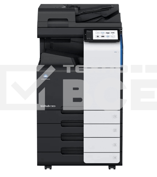 МФУ Konica-Minolta bizhub C300i цветное, А4, до 150000стр./мес, дуплекс, 2 лотка 500 листов, 30 стр./мин. ж/диск 256ГБ