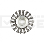 Щетка Matrix для УШМ, 100 мм, М14, Тарелка, крученая проволока 0,5 мм, фото5