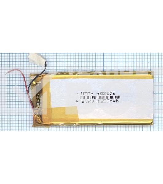 Аккумулятор Li-Pol (батарея) 4*35*75мм 2pin 3.7V/1350mAh