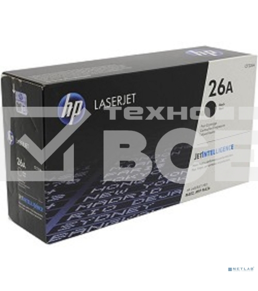 Тонер Картридж HP 26A CF226A черный для HP LJ Pro M402/M426 (3100стр.)