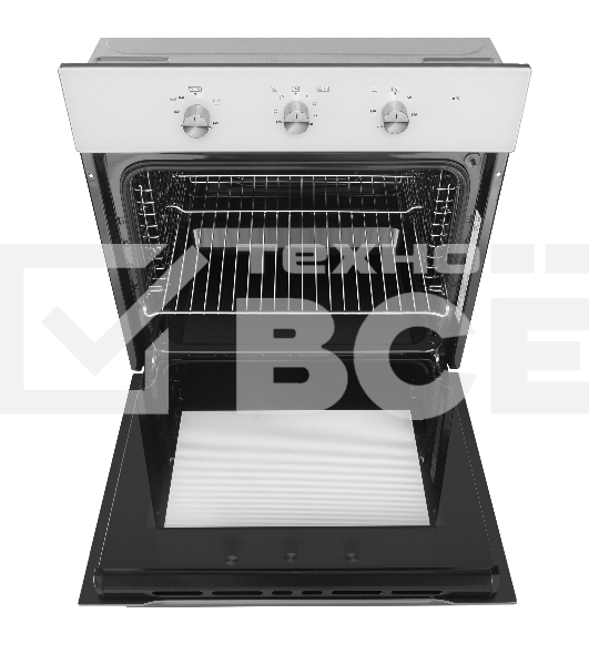Шкаф духовой газовый с электрическим грилем Maunfeld MOGS703W, встраиваемый
