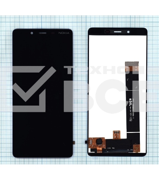 Дисплей для Nokia 1 Plus, черный