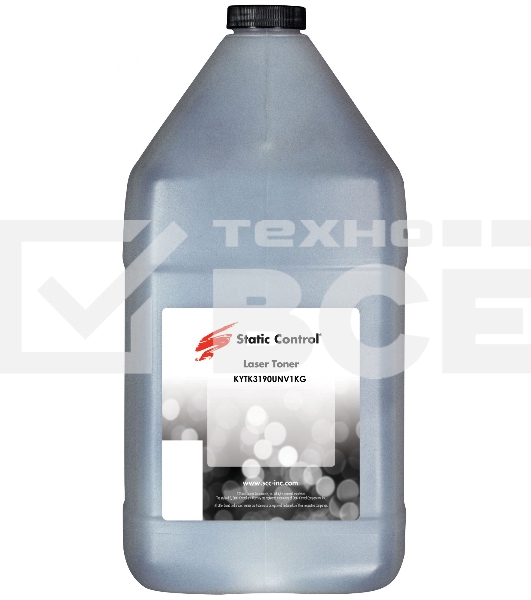 Тонер Static Control KYTK3190UNV1KG черный флакон 1000гр. для принтера Kyocera FS-4200DN/FS-4300DN; ECOSYS M3550idn