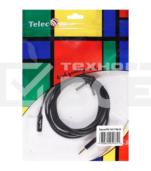 Кабель удлинит 3.5 Jack (M) - 3.5 Jack (F), 2м Telecom PRO <TAV7179M-2M>