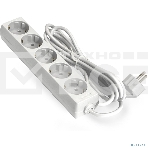 Удлинитель ExeGate ECE-5-5W (EX285827RUS), белый, 5 м, евровилка с заземлением, 5 евророзеток с заземлением, 2200 Вт, фото3