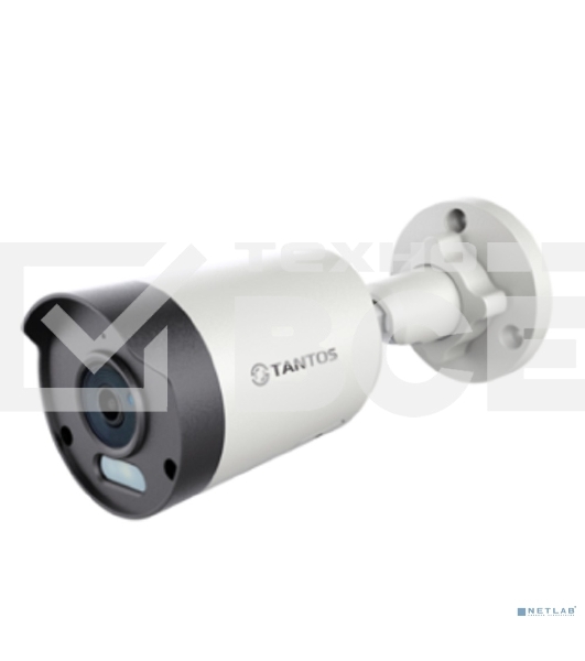 Видеокамера IP уличная Tantos TSi-Pe25FP 2 мегапиксельная с фиксированным объективом и питанием PoE