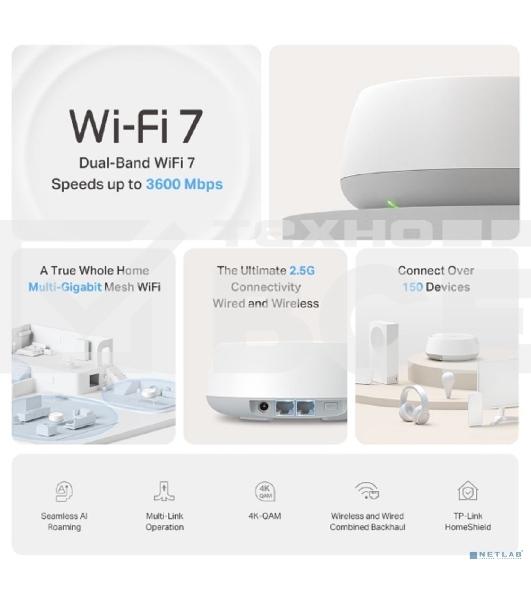 Домашняя Mesh Wi-Fi система TP-Link Deco BE25(2-pack)