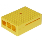 Корпус RA185 yellow для микрокомпьютера Raspberry Pi 3. RA185 Корпус ACD Yellow ABS Plastic Building Block case for Raspberry Pi 3, фото4