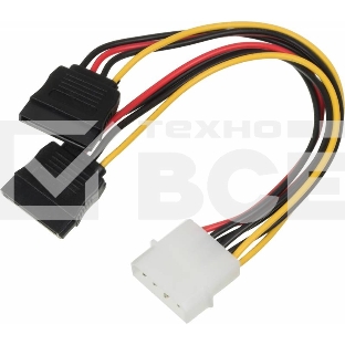 Кабель питания Ningbo Molex/2xSATA 0.18м