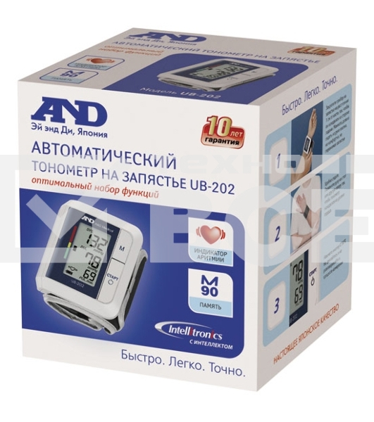 Тонометр запястный A&D UB-202