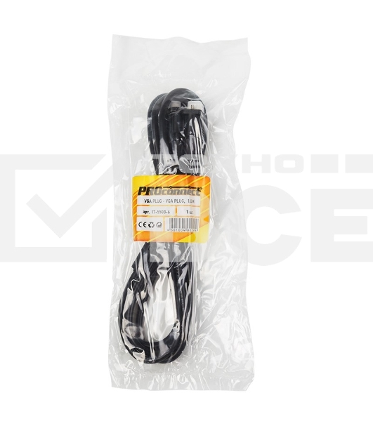 Шнур Proconnect VGA - VGA с ферритами, длина 1,8 метра, черный