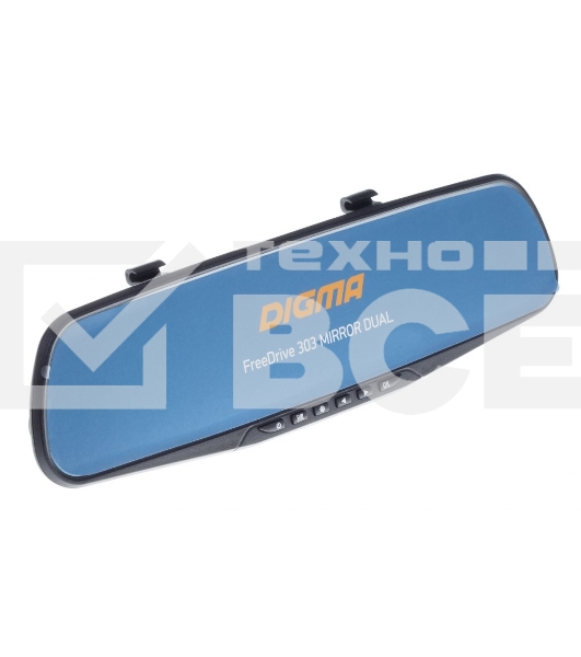 Видеорегистратор Digma FreeDrive 303 MIRROR DUAL черный 1.3Mpix 1080x1920 1080p 120гр.