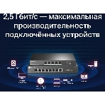 Коммутатор TP-Link 5-Port 2.5G Multi-Gigabit Desktop Switch, 5 × 2.5 G RJ45 Ports, Desktop Steel Case, Silent, Plug and Play, Wall mount., фото5