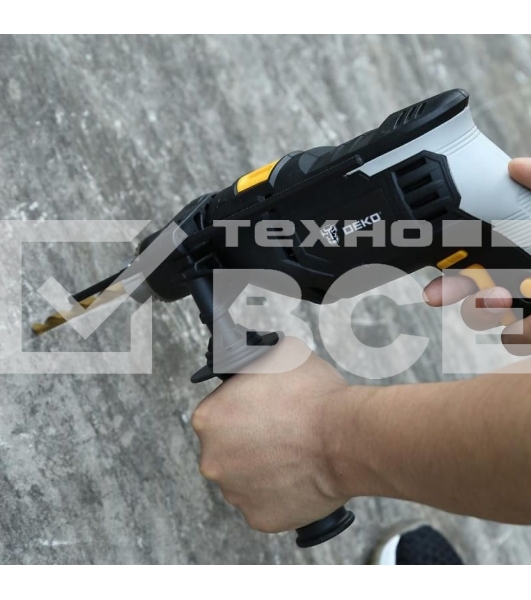 Дрель Deko DKID850W, 850 Вт, сетевая, ударная