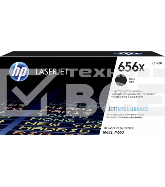 Картридж лазерный HP 656X черный увеличенной емкости для HP CLJ M652/M653 (CF460X) 27000 стр