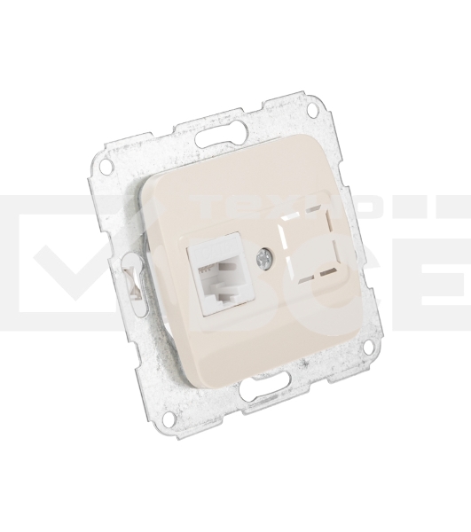 Розетка Компьютер DEA RJ45 с/у мех. Беж KRANZ