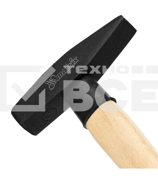 Молоток слесарный Matrix, 300 г, квадратный боек, деревянная рукоятка