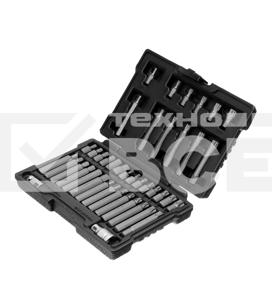 Набор бит HEX, TORX, SPLINE, шестигранный хвостовик 3/8