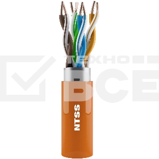 Кабель информационный NTSS NTSS-IN-FTP4-5E-LSZH-OR кат.5E F/UTP 4X2X24AWG LSZH внутренний 305м оранжевый
