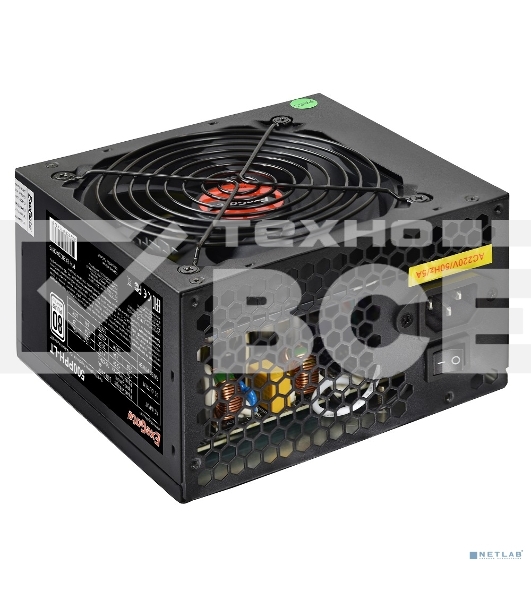 Блок питания. ExeGate. 500PPH-LT-OEM (EX282040RUS-OEM), 500Вт. 80 PLUS, 120мм, черный