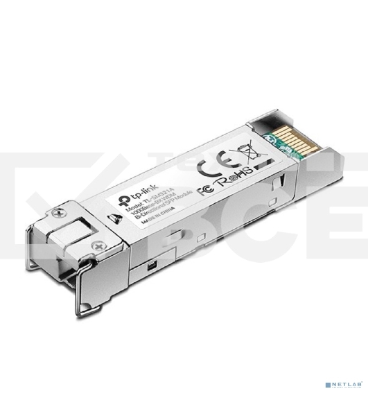 Модуль SFP TP-Link 1000Base-BX WDM Bi-Directional SFP module, TX: 1550 nm and RX: 1310 nm, 1 LC Simplex port, up to 2 km transmission distance in 9/125 μm SMF (Single-Mode Fiber), Supports Digital Diagnostic Monitoring (DDM).