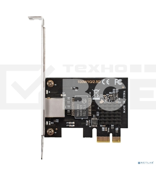 Сетевой адаптер ExeGate EXE-251 (PCI-E x1 v2.0, 1xRJ45, UTP 100Mbps/1000Mbps/2.5Gbps RTL8125B)