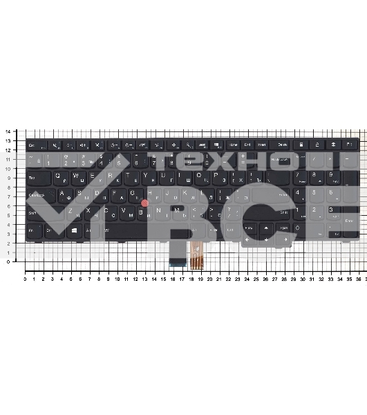 Клавиатура для ноутбука Lenovo Thinkpad Edge E550 E550C E555 E560 E565 черная с подсветкой