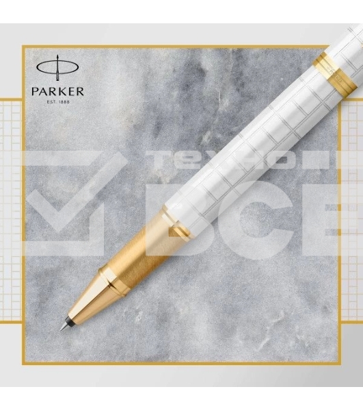 Ручка роллер Parker IM Premium T318 (CW2143646) Pearl GT F черн. черн. подар.кор.