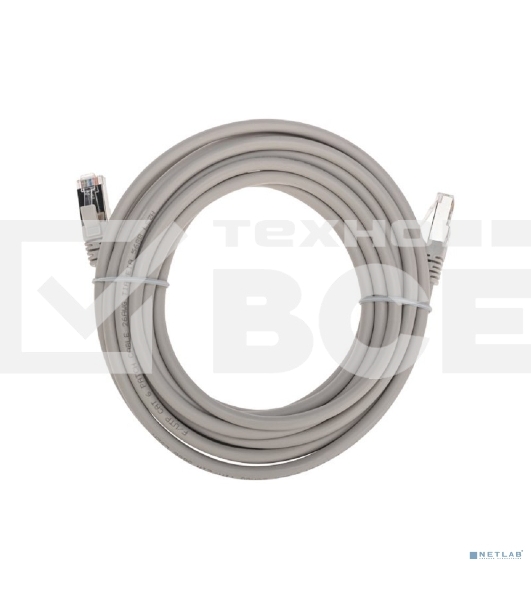 Патч-корд F/UTP Rexant категория 6, RJ45-RJ45, экранированный, 26AWG, LSZH, серый, 5 м