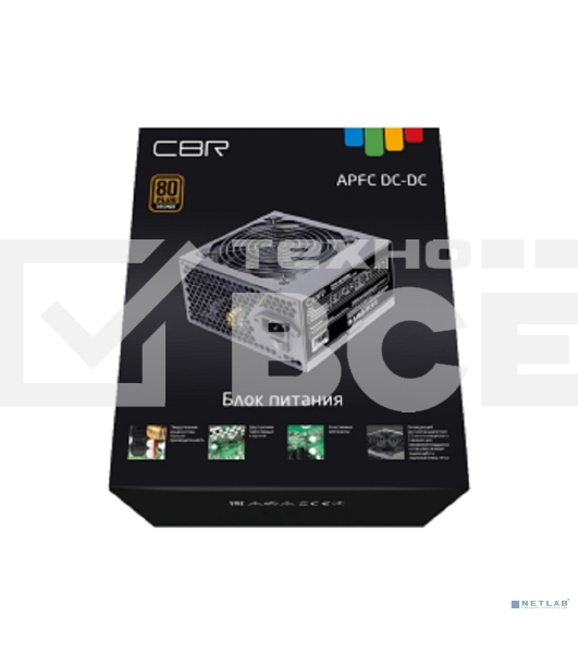Блок питания CBR PSU-ATX400-12GM, 400W. 400Вт, 80 PLUS Bronze, 120мм, черный