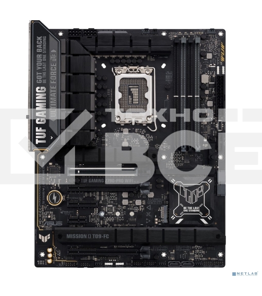 Материнская плата ASUS TUF GAMING Z790-PRO WIFI, LGA 1700, Intel Z790, 4xDDR5, 4xSATA, 4xM.2, 1xPCIe 3.0 x1, 1xPCIe 4.0 x4, 1xPCIe 5.0 x16, 1xDP, 1xHDMI, 1x2.5Gb LAN, 2xUSB 3.2 Gen 2, 4xUSB 3.2 Gen 1, 1xUSB 3.2 Gen 2x2, 5x3.5 мм, 7.1, ATX