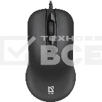 Мышь проводная Defender Classic MB-230 черный, 1600 dpi, USB, кнопки - 4, фото3