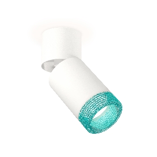 Комплект накладного поворотного светильника Ambrella light XM6312063 SWH/WH/BL белый песок/белый/голубой MR16 GU5.3 (A2220, C6312, N6153)