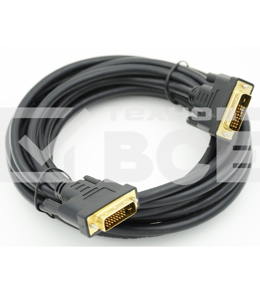 Кабель DVI-D Dual Link (m) DVI-D Dual Link (m) 5м феррит.кольца черный