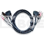 Кабель ATEN KVM USB(тип А Male)+DVI-D(Male)+2хАудио(Male) (-) USB(тип B Male)+DVI-D(Male)+2хАудио(Male) 1,8м., черный. CABLE DVI/USBA/SP.MC-DVI/USB B 1.8M, фото3