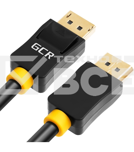 Кабель Greenconnect 2.0m DisplayPort v1.2, 20M/20M, черный, 28/28 AWG, GCR-DP2DP-2.0m