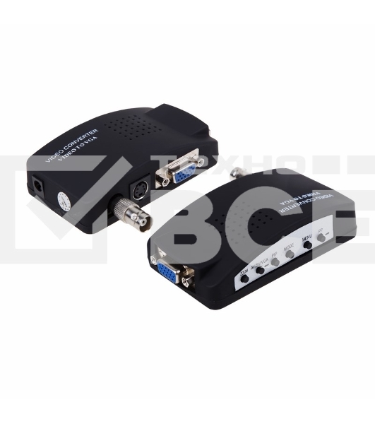Конвертер BNC\RCA + S-video на VGA (в комплекте переходник гн. BNC – шт. RCA) Rexant