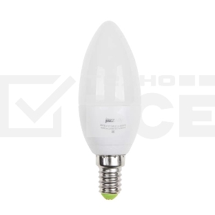 Лампа светодиодная PLED-ECO-C37 5Вт свеча 3000К тепл. бел. E14 400лм 220-240В JazzWay 1036834A